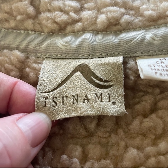Tsunami Quilted Fleece-Lined Bomber Jacket – Tan – Size Medium - Picture 7 of 12